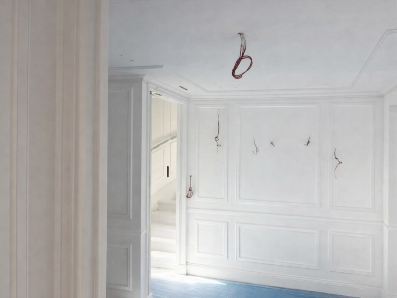 peinture interieur couloir murs plafond finition propre