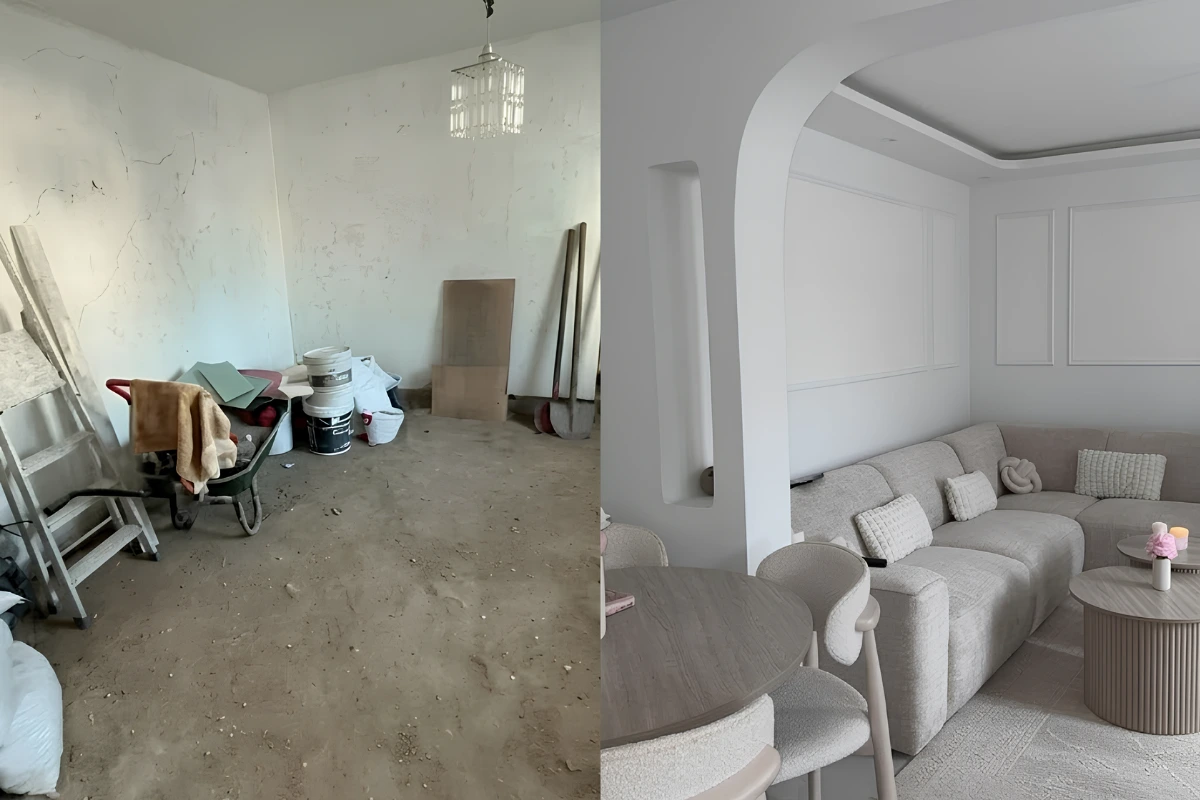 Avant après peinture complète Goussainville