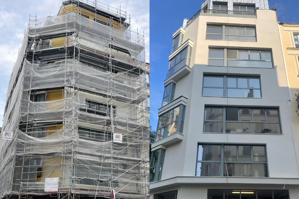 Ravalement de façade d’un immeuble à Paris par ELD BAT